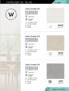 Cortina roller solar screen 5%